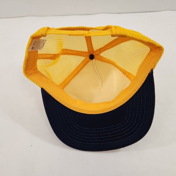 Beco Wanna Play Touch Football Trucker Hat Mesh Back One Size Navy Yellow - Picture 7 of 9